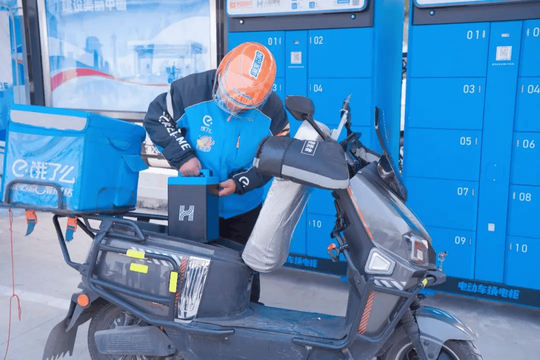 Food Delivery Fleet Electric Scooter Motorcycle Battery Swap